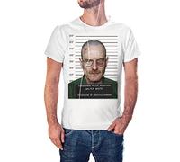 KMF T-SHIRT - Camiseta Hombre Walter White Archivo policial (Blanco, XL)