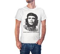 KMF T-SHIRT ché Prefiero Morir de pie Camiseta Hombre Unisex (L, Blanco)