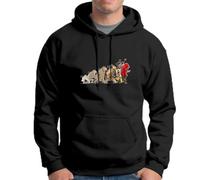 KMF T-SHIRT - Sudadera Capucha Hombre algodón ilustracion Evolucion movil (Negro, XL)