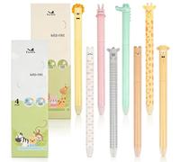 KMFASVX Bolígrafo Borrable de la Serie Animal,Bolígrafo de gel Borrable, Ball on the end to remove temperature sensitive, tip diameter 0.5 mm (8 bolígrafos borrables - Azul) - C