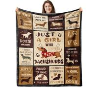 KMFASVX Manta Dachshund para Mujeres y Hombres 50x40 Pulgadas Suave y Cómodo de Franela Lavable para el Hogar Oficina Dormitorio Cama Sofá Silla Regalo