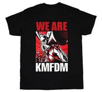 KMFDM We Are KMFDM Industrial Front 242 Die Krupps Mdfmk Ebm Men's T-Shirt Unisex Black Cotton Print tee Shirts XXL