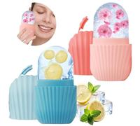 KMFYMPT 2 Piezas Ice Roller, Hielo Para La Cara, Hielo Facial, Reutilizable Rodillo Facial Hielo, Ideal Para Adultos Para Aliviar La Hinchazón, Cerrar Los Poros y Mejorar El Estado De La Piel