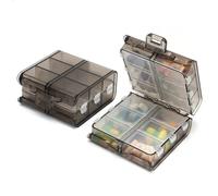 KMFYMPT 2 Piezas Pastillero Semanal, Pill Box 12 Compartimentos, Pastillero De Viaje Plegable, Pill Organizer Portátil, Adecuado Para El Almacenamiento De Medicamentos, Ideal Para Viajes Y Uso Diario