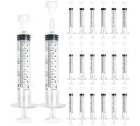 KMFYMPT 20 Unidades Jeringas, Jeringuilla 10ml, Jeringa de Plástico, Jeringuilla de Líquido Reutilizable, Syringe sin Aguja, Aplicable a Laboratorios, Medición de Líquidos y Riego de Plantas Pequeñas