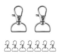 KMFYMPT 30 Piezas Mosquetones Pequeños, Mosquetones para Bolsos, Mosqueton Llavero en D, con Ojal Giratorio de 360°, Ancho Interior 2 cm, Adecuado para Llaves, Accesorios Macramé, Manualidades