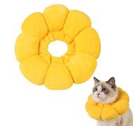 KMFYMPT Collar de cono de gato, collar de dona de gato suave, collar de recuperación ajustable, bonito diseño de girasol, adecuado para gatos, perros con una circunferencia de cabeza de menos de 12 cm