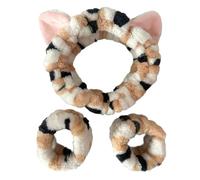 KMGDM 1 juego de banda elástica para el pelo y muñequera de felpa para lavar la cara, para el hogar, maquillaje