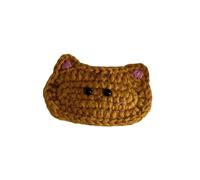 KMGDM 1 pinza de pelo de ganchillo hecha a mano, diseño de perro y gatos, para niños, adolescentes y adultos, horquilla suave y cómoda