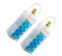 KMGDM 2 enfriadores de bebidas portátiles con capas de gel de 4 caras para un control rápido de la temperatura, bolsa transparente para licor, Blue