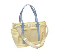KMGDM Bolsa cruzada ligera de nailon para viajes diarios, correa ajustable, bolsa de hombro de gran capacidad para escuela, oficina, viajes, Amarillo, 32x15x26cm