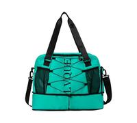 KMGDM Bolsa de viaje para fitness, gimnasio, con estampado de letras, bolsa de deporte de gran capacidad, bolsa de entrenamiento simple, bolsa de fin de semana, Green, 45x21x26cm