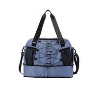 KMGDM Bolsa de viaje para fitness, gimnasio, con estampado de letras, bolsa de deporte de gran capacidad, bolsa de entrenamiento simple, bolsa de fin de semana, Blue, 45x21x26cm