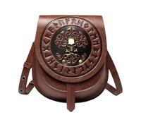 KMGDM Bolso bandolera de piel sintética para mujer, estilo europeo, estilo medieval, bolso de mano retro, Brown, 16.5x6x18.5cm, Como se muestra en la imagen