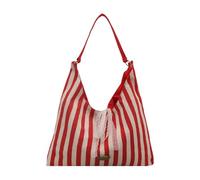 KMGDM Bolso de mano simple para llevar al hombro, a rayas, axilas, casual, para ir de compras, para mujer, Red