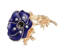 KMGDM Broche geométrico para novias, broches de boda, románticos, amapolas, ramos, broche para fiestas y ocasiones festivas, 2.8×3.9cm, Metal, No es una piedra preciosa