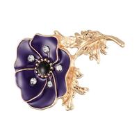 KMGDM Broche geométrico para novias, broches de boda, románticos, amapolas, ramos, broche para fiestas y ocasiones festivas, 2.8×3.9cm, Metal, No es una piedra preciosa