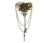 KMGDM Broche punk Gotik Gear Dargon con borlas, broches de cadena, pinzas para el pelo, estilo vintage, para abrigos y camisas