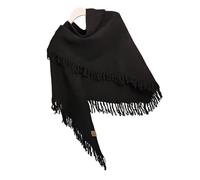 KMGDM Bufanda de invierno suave y adornada, ligera y cálida para otoño y clima frío, bufanda para otoño e invierno, Negro, talla única