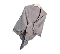 KMGDM Bufanda de invierno suave y adornada, ligera y cálida para otoño y clima frío, bufanda para otoño e invierno, gris claro, Talla única