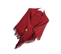 KMGDM Bufanda de invierno suave y adornada, ligera y cálida para otoño y clima frío, bufanda para otoño e invierno, rosso, Talla única