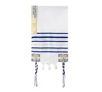 KMGDM - Bufanda de oración de poliéster transpirable para adolescentes, 30 x 105 cm, tamaño moderado, símbolo religioso para eventos, bufanda juvenil con bordado simbólico, Candelero azul, talla nica