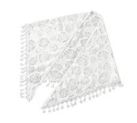 KMGDM Bufanda triangular bordada de encaje de poliéster para mujer, como chal o bufanda para el cuello, diseño floral, 130 x 50 cm