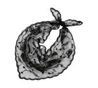 KMGDM Bufanda triangular de encaje de poliéster transpirable para mujer, elegante, cómoda, accesorio de moda