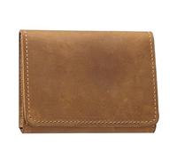 KMGDM Cartera corta de piel sintética vintage para tarjetas de visita, organizada para profesionales y empresarios, Brown, 10x2.5x8cm, Como se muestra en la imagen