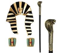 KMGDM Disfraz egipcio para mujer, incluye diademas de princesa egipcia, diadema de serpiente, cinturón egipcio para Halloween