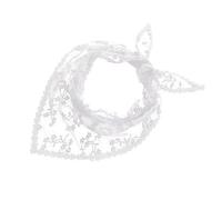 KMGDM Elegante bufanda triangular de encaje para mujeres y niñas, bandana de tul transpirable, cómoda para uso diario y especial