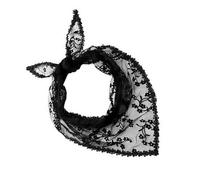 KMGDM Elegante bufanda triangular de encaje para mujeres y niñas, bandana de tul transpirable, cómoda para uso diario y especial