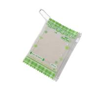 KMGDM Elegante protector de tarjetas de PVC transparente con cremallera, funda compacta de 7,6 cm para niñas, billetes, identificaciones y almacenamiento diario, soporte blanco para tarjetas