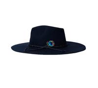 KMGDM - Gorro de lana para caballero envejecido, suave, unisex, perfecto para entusiastas de la moda y coleccionistas, sombrero de lana desgastado, azul oscuro, L