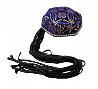 KMGDM - Gorro hexagonal brillante con trenzas y decoraciones florales para espectáculos de teatro y escenario
