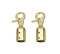 KMGDM Hebillas de metal para bolsa, borlas, tapas de extremo para correas, bolso, cadena, gancho, 2/10 hebillas de metal para correa de cadena, Gold, D
