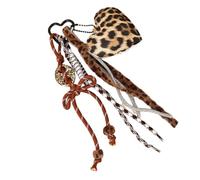 KMGDM Llavero de cuerda trenzada con colgante de lazo de corazón para mochila, bolso, accesorios decorativos, regalos, llavero de cuerda trenzada