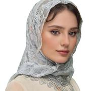 KMGDM Mantilla de encaje con borlas para la cabeza, velos católicos de novia, chal para varias ocasiones formales