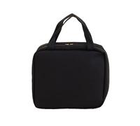 KMGDM Neceser colgante de viaje con gancho para colgar, organizadores de artículos de aseo de viaje, organizadores de maquillaje con espejo, Black, 24x24cm