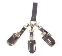 KMGDM Potion Bottle Wizard Potion - Soporte para vidrio con tapones de corcho y arnés de cuero, accesorios de cosplay de mago medieval