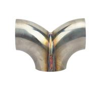 KMGDM Sistema de escape resistente, conector Y, dinámica de fluidos de 4 tamaños, mejora la potencia del motor, conector de tubo de escape en Y