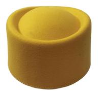 KMGDM Sombrero clásico de lana Derby de diseño suave para mujer, ocasión formal, picnic, viajes, sombrero Fedoras, amarillo, Talla única