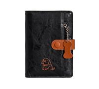 KMGDM Soporte para pasaporte para mujeres y hombres, funda para pasaportes, funda para puerto de pase, portarretratos con ranura para tarjetas, soporte para pasaportes para viajes, Black, One Size