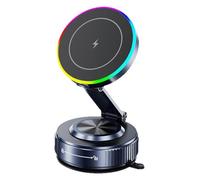 KMGDM Soporte universal para teléfono de coche con carga rápida de 15 W y fuerte succión de vacío para todos los teléfonos inteligentes