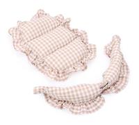 kmgfsd Almohadilla para cochecito de mascotas con almohada para cochecito, tela de poliéster resistente, cojín grueso para animales pequeños, uso al aire libre, tapete de calentamiento para perros