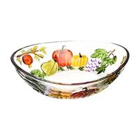 kmgfsd Cuenco decorativo de cristal en forma de calabaza, plato grande para mostrar frutas dulces y aperitivos, bandeja para servir