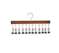 kmgfsd Elegante perchero de madera para sombreros, ropa, artículos de ropa, perfecto para espacios pequeños y hogares modernos, perchero de madera para sombreros