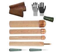 kmgfsd Juego de 9 herramientas multifuncionales con pedernales y componentes resistentes para actividades al aire libre con materiales naturales para cocinar y entrenar en el desierto