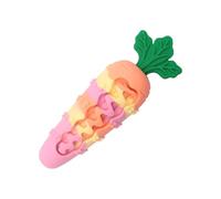 kmgfsd Juguete masticable de elastómero permanente para caninos con forma de zanahoria con chirriador para dentición y juego participativo, muñecas masticables para perros no mortales para razas