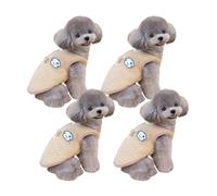 kmgfsd Paquete de 4 chalecos de forro polar para perros, juego económico para múltiples hogares de mascotas, calor de invierno, cómodos cierres de espalda, chalecos cálidos para perros